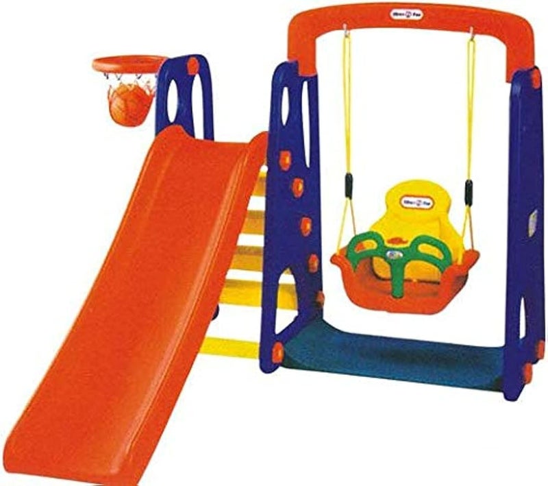 Megastar Outdoor Slide And Swing With Basketball Net - Image 1