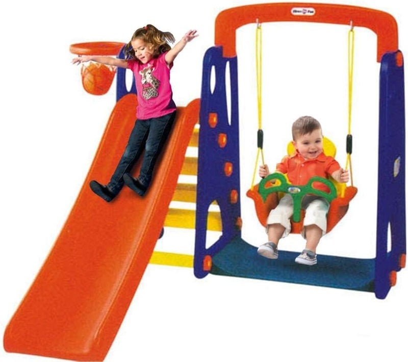 Megastar Outdoor Slide And Swing With Basketball Net - Image 2