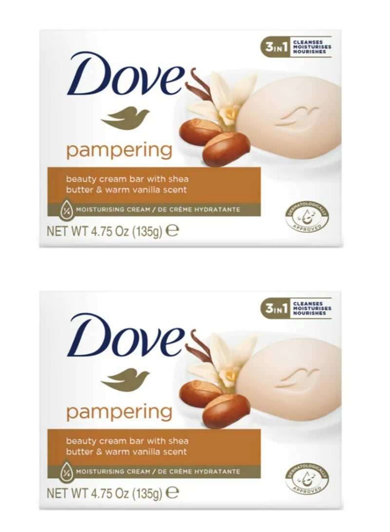 Dove Pampering Shea Butter Beauty Bar with Vanilla 135 g 2 Pcs