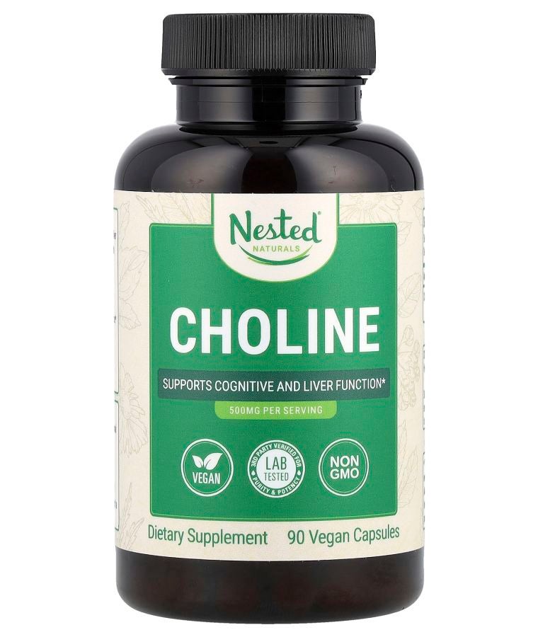 Choline 90 Vegan Capsules (250 mg per Capsule)