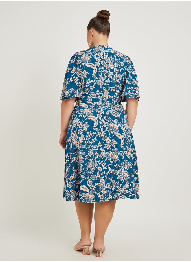 Styli Floral Print Midi Dress  - Image 5