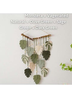 Macrame feather Wall Hanging Boho Leaves Macrame Tapestry Wall Decor Handmade Green - pzsku/Z9134F426870504862F2FZ/45/_/1716807386/20f59f17-3666-4000-98f6-821109b41f1e