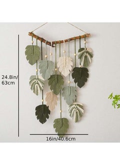 Macrame feather Wall Hanging Boho Leaves Macrame Tapestry Wall Decor Handmade Green - pzsku/Z9134F426870504862F2FZ/45/_/1716807388/9ddc93c3-fe74-4658-8c18-11ecdff2d826