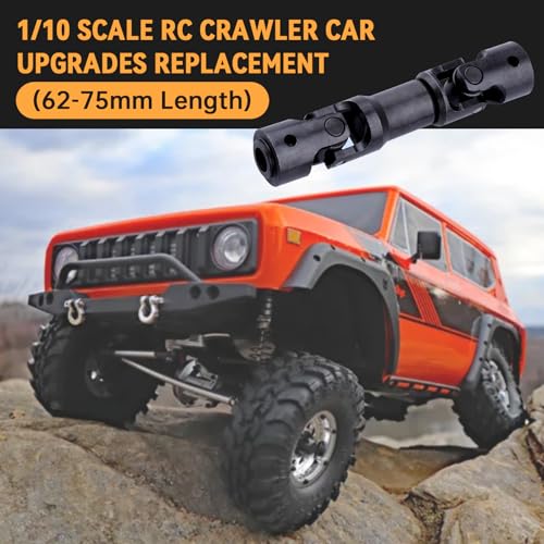FriHobby Splined Steel Universal Drive Shaft Driveshafts CVD Axle Shaft 1/10 Scale RC Crawler Car Upgrades Replacement for Traxxas Axial Tamiya RC4WD Redcat Racing (62-75mm Length) - Image 5