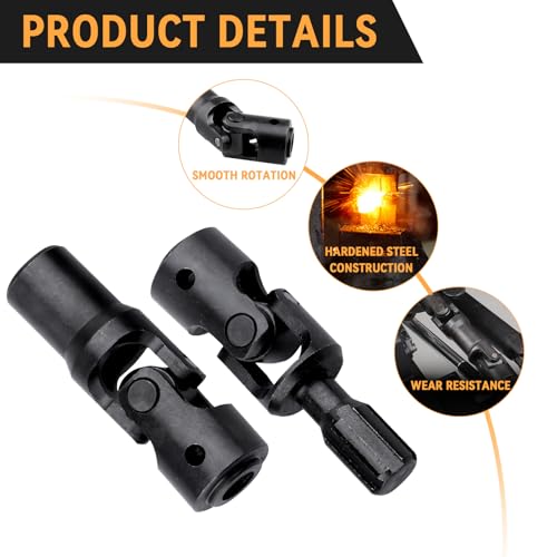 FriHobby Splined Steel Universal Drive Shaft Driveshafts CVD Axle Shaft 1/10 Scale RC Crawler Car Upgrades Replacement for Traxxas Axial Tamiya RC4WD Redcat Racing (62-75mm Length) - Image 4