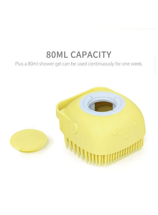 AUZENO Body Bath Brush, Silicone Soft Cleaning Bath Body Brush with Shampoo Dispenser - Skin Massage Brush Bath Bathroom Accessories (COLOR MAY VARY) - Image 3