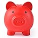 PJDRLLC Large Piggy Bank Unbreakable Plastic Money Bank Coin Bank for Girls and Boys Large Size Piggy Banks Practical Gifts for Birthday Easter Christmas Red - Image 3