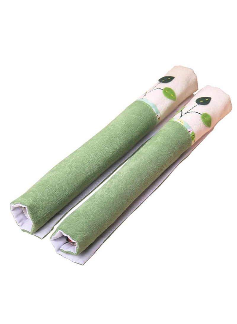 2Pcs Refrigerator Door Handle Covers Keep Kitchen Appliance Clean From Smudges, Fingertips Dust, Drips, Food Stains, Decor Protector for Dishwashers, Microwave Oven and Furniture with Handle, Green  - Image 1