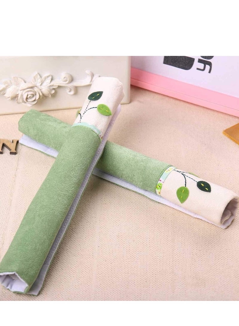 2Pcs Refrigerator Door Handle Covers Keep Kitchen Appliance Clean From Smudges, Fingertips Dust, Drips, Food Stains, Decor Protector for Dishwashers, Microwave Oven and Furniture with Handle, Green  - Image 2