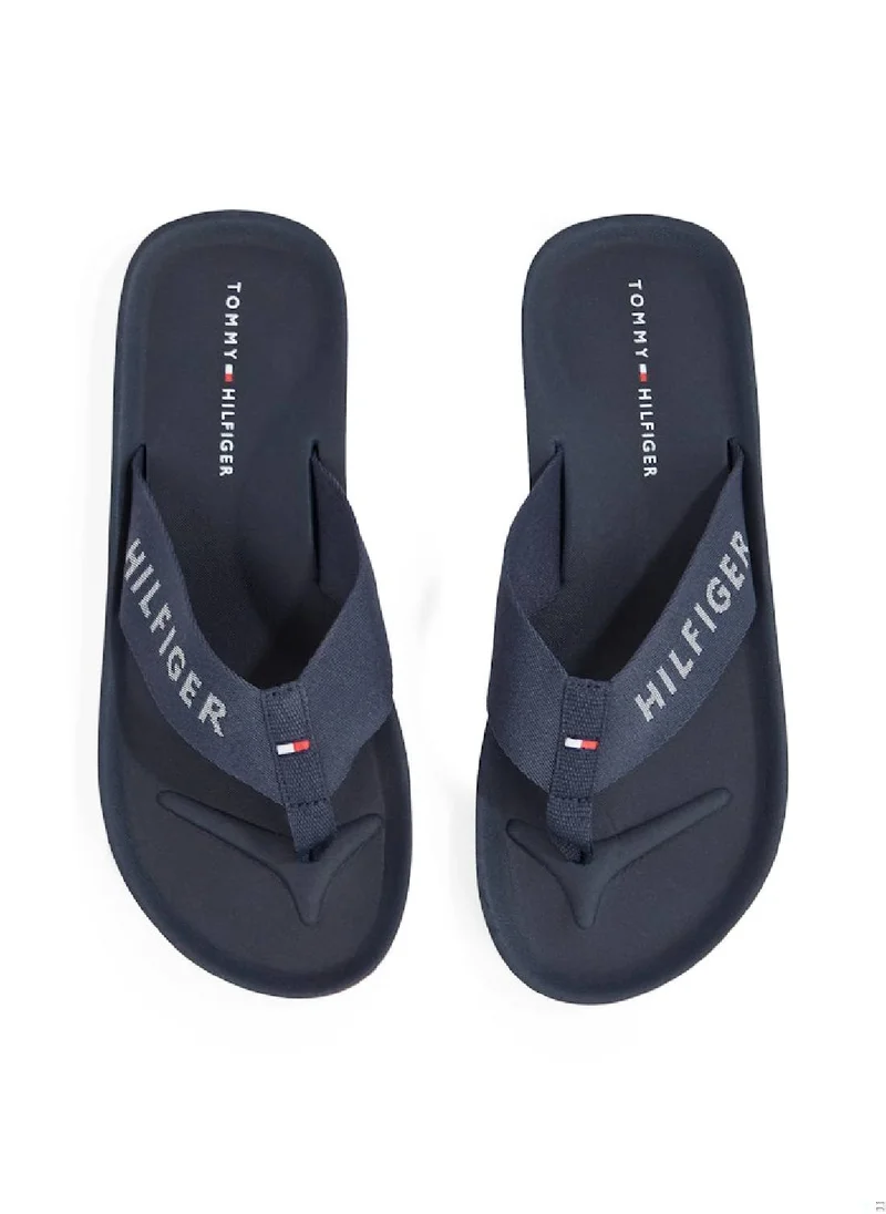 TOMMY HILFIGER Men's Beach Sandals - Polyester, Blue