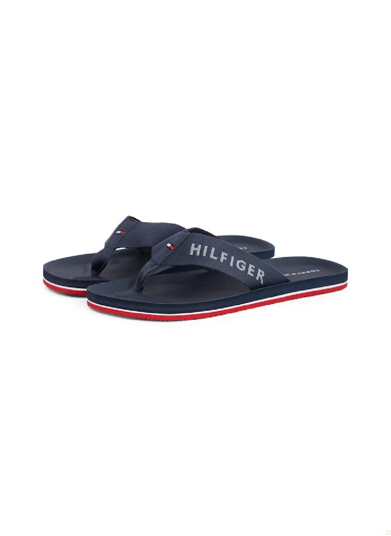 TOMMY HILFIGER Men's Beach Sandals - Polyester, Blue