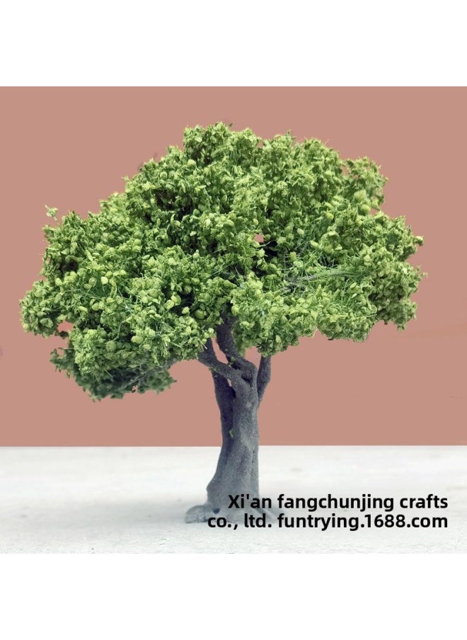 null - 10-40cm Boutique Simulation Wire Tree Model Micro Landscape Train Railway Platform Decoration Simulation Cherry Tree-Color:Light Green-Specifications:28cm Height (sakura Is 25cm Height) - Image 1