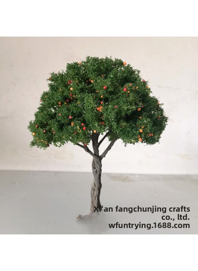 null - 10-40cm Boutique Simulation Wire Tree Model Micro Landscape Train Railway Platform Decoration Simulation Cherry Tree-Color:Light Green-Specifications:28cm Height (sakura Is 25cm Height) - Image 1