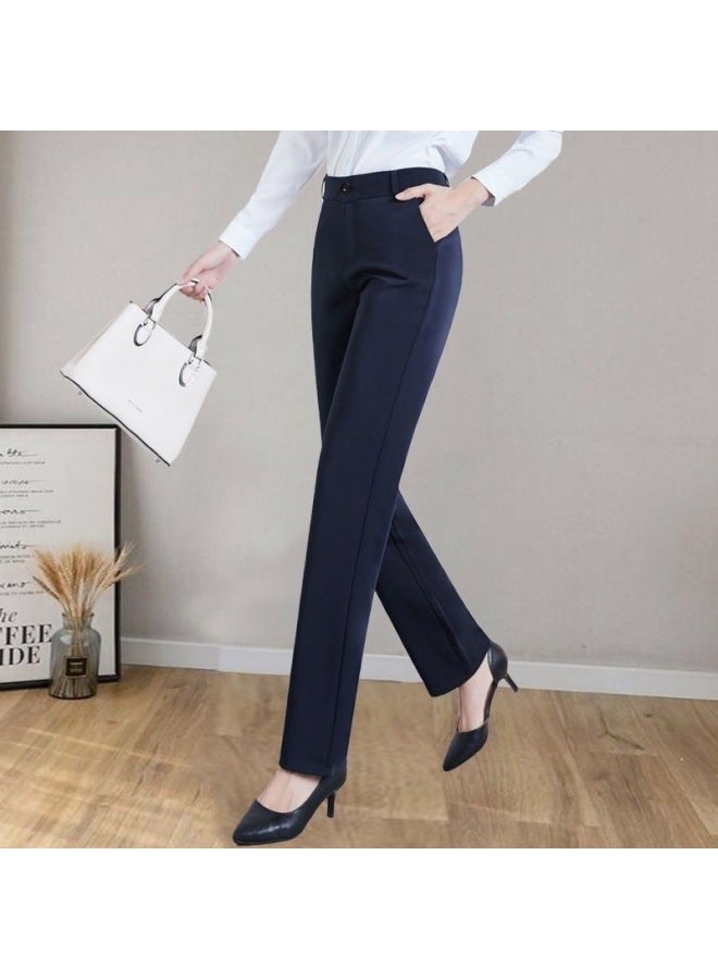 Slim Look Pants Women's Spring And Autumn New Professional High Waist Dipped Straight Slim Pants Office Work Suit Long Pants