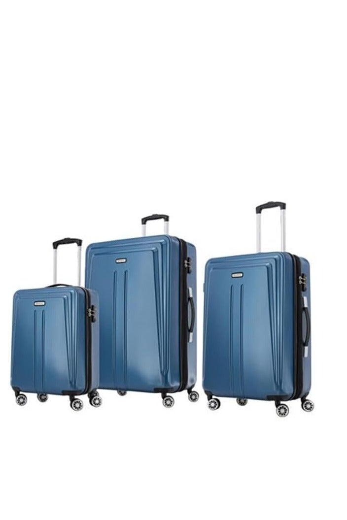 Samsonite Quantum DLX 3 Piece Hardside Expandable Spinner Luggage Set – Blue