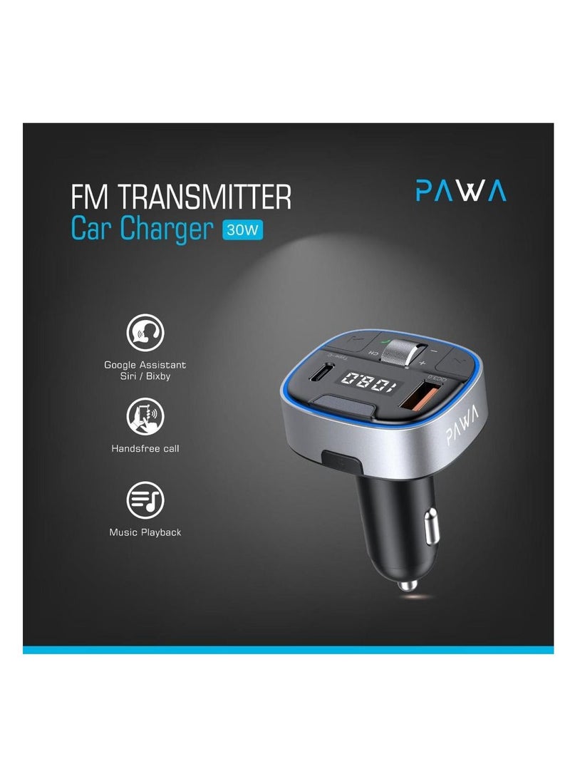 Pawa - FM Transmitter Car Charger 30W - Black - Image 1