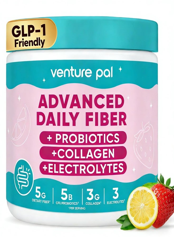 Venture Pal 6-in-1 Daily Fiber Powder Supplement – Premium Acacia Fiber, GLP-1 Friendly, Prebiotic& Probiotics, Collagen Peptides& Electrolytes for Gut & Digestive Support, Sugar Free Fiber Powder for Men & Women - Image 1