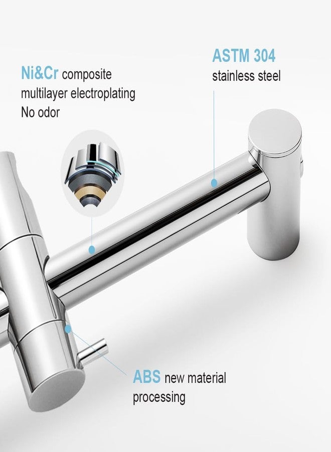 OFFO Shower Slide Bar 28 in Adjustable Installation Distance 19-27 in with 360° Adjustable Handheld Shower Head Holder for Bathroom, Screw Wall Mounted, Chrome Finish - Image 5