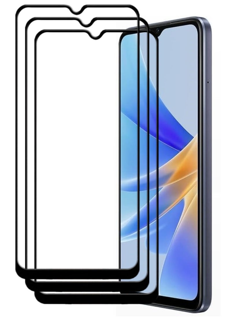 ACLIX 3 Pieces Antistatic ESD Dustproof Premium Quality High Definition Tempered Glass Screen Protector Designed For Oppo A17k - Image 1