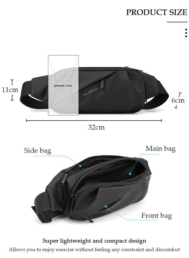 DUNISO Waist Pack for Women Men  Crossbody Waist Bag Pack Belt Bag for Travel Walking Running Hiking Cycling Pouch Hip Bum Bag Chest Bag with Adjustable Strap For Gym Fitness Workout Travel Work Commuting - Image 2