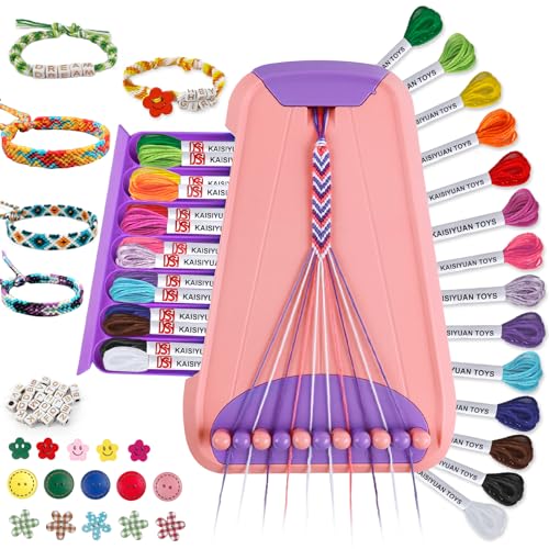 Maynacs Friendship Bracelet Making Kit for Girls Ages 812 Kids Jewelry Making Kit with 28 PreCut Threads and Letter Beads Arts and Crafts for Kids Birthday Easter Gifts for 6 7 8 9 10 11 12 Year Old - Image 1
