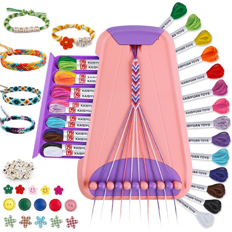 Maynacs Friendship Bracelet Making Kit for Girls Ages 812 Kids Jewelry Making Kit with 28 PreCut Threads and Letter Beads Arts and Crafts for Kids Birthday Easter Gifts for 6 7 8 9 10 11 12 Year Old - Image 2