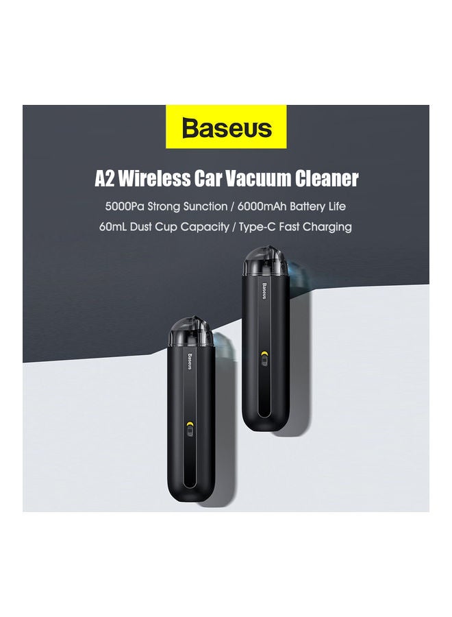 بيسوس Baseus A2 مكنسة كهربائية للسيارة لاسلكية صغيرة محمولة بقوة 5000 باسكال شفط 6000 مللي أمبير في الساعة من النوع C شحن منظف روبوت لاسلكي نظام ترشيح مزدوج للغسيل في نافذة المنزل والسيارة والمكتب - Image 5