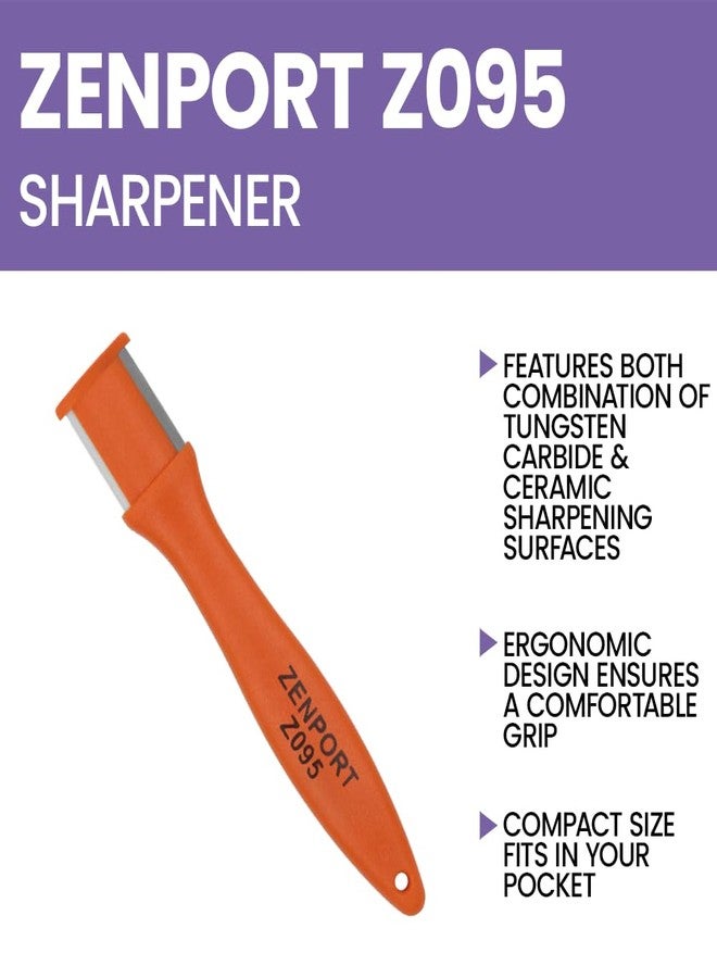 Zenport Z095 Tungsten Carbide Sharpener for Pruners and Knives,Orange - Image 3