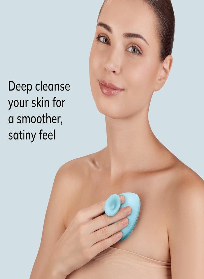 GESKE Body Brush | 4 in 1 | Cleansing Brush for The Entire Body | Professional Deep Cleaning | Soft Silicone Bristles | Ergonomic Two-Finger Design | Cleanses & Massages - Image 3