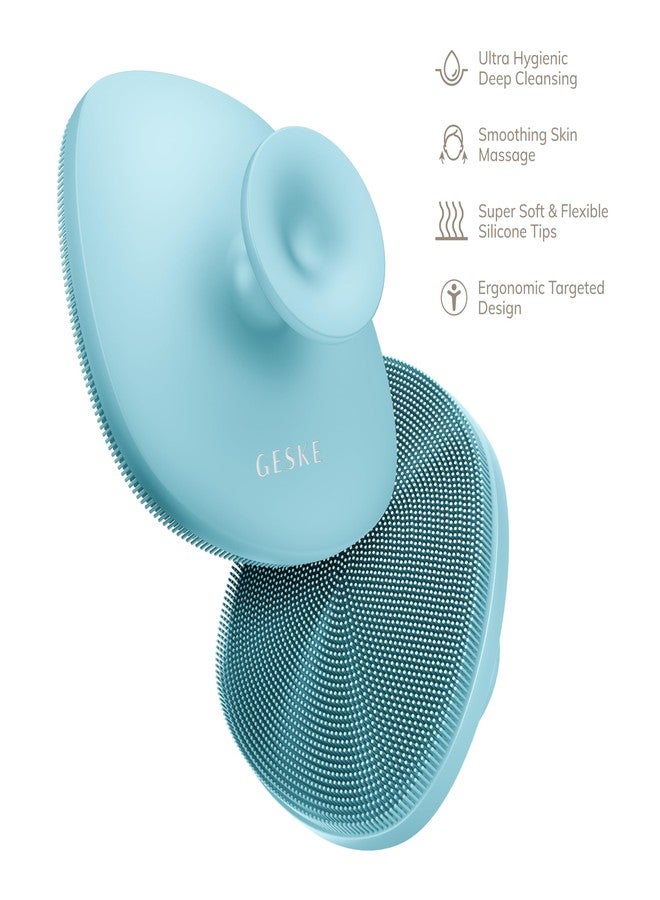 GESKE Body Brush | 4 in 1 | Cleansing Brush for The Entire Body | Professional Deep Cleaning | Soft Silicone Bristles | Ergonomic Two-Finger Design | Cleanses & Massages - Image 4
