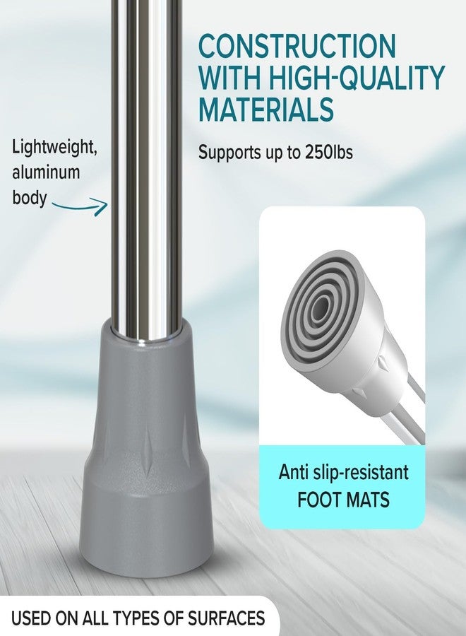 EASYCARE® Premium Walking Stick | Lightweight Aluminium with 10 Height Levels Adjustable | Ergonomic Handle, Anti-Slip Base | Support for Old Age Seniors, Men, Women & Patients (Single Leg) - Image 3