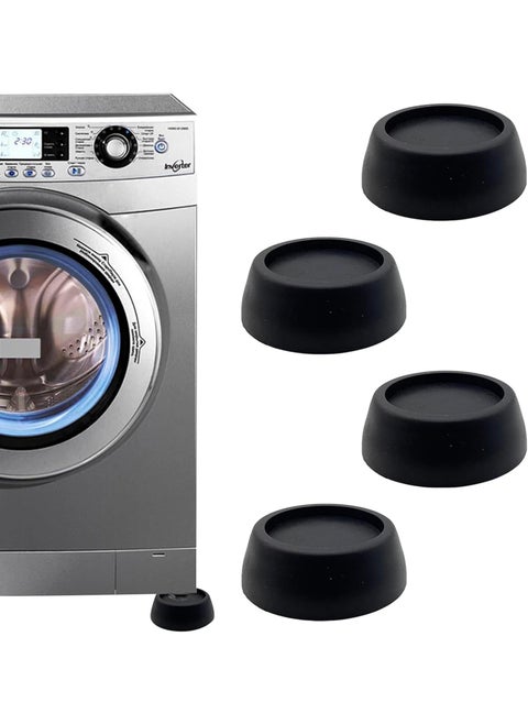 4 Pcs Washing Machine Base, Rubber Washing Machine Stabilizer, Washer Foot Pads, Shock and Noise Reduction for Washing Machines and Dryers, Washer Anti Vibration Mat