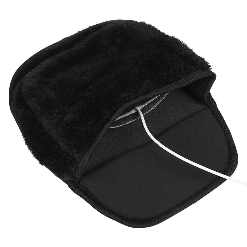 comfrt Usb Heated Mouse Pad Heated Mouse Heated Mouse To Warm Your Hands Hand Warmer Heating Mouse Pads [Black] - Image 1