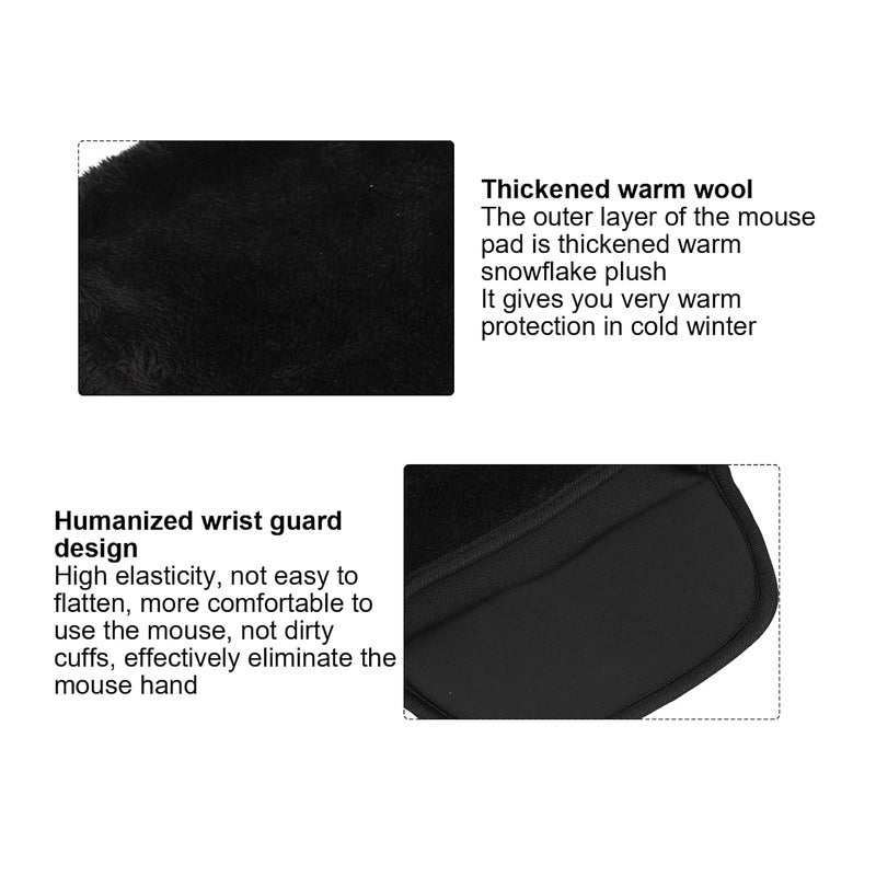 comfrt Usb Heated Mouse Pad Heated Mouse Heated Mouse To Warm Your Hands Hand Warmer Heating Mouse Pads [Black] - Image 3