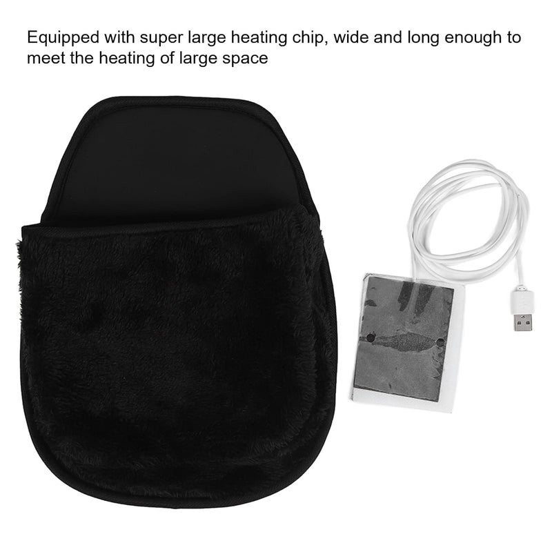 comfrt Usb Heated Mouse Pad Heated Mouse Heated Mouse To Warm Your Hands Hand Warmer Heating Mouse Pads [Black] - Image 4