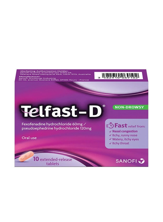 sanofi أقراص تيلفاست د 10 حبة - Image 1