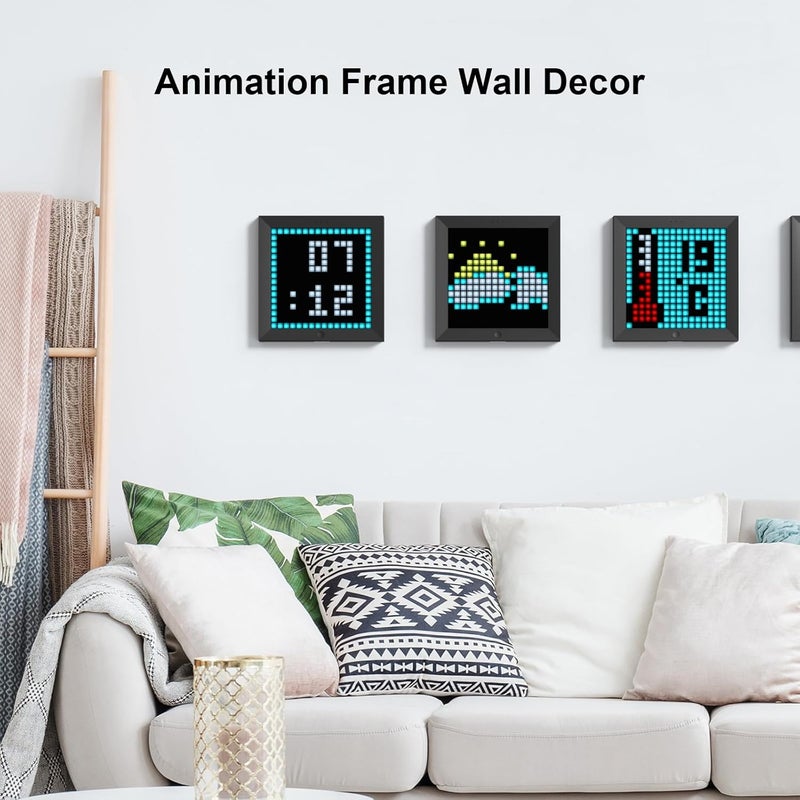 Divoom Pixoo - Pixel Art Digital Picture Frame with 16x16 LED Display APP Control - Cool Animation Frame Wall/Desk Mount for Gaming Room & Bedside Table -Black - Image 4