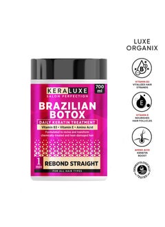 LUXE ORGANIX Kera Luxe Brazilian Botox Daily Keratin Treatment Rebond Straight 