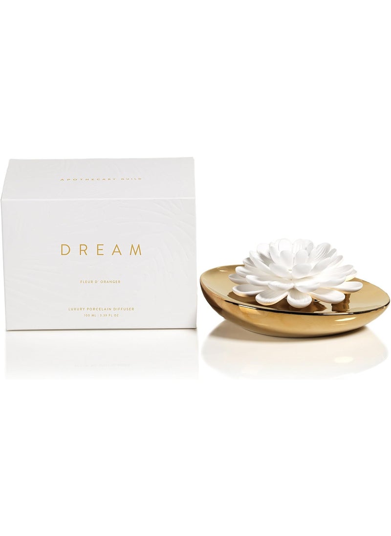 Zodax Zodax Fleur D ORANGER Dream Porcelain Flower Aroma Diffuser 