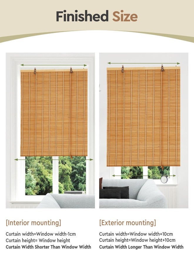 FoundGo 30" W*48" H Bamboo Roller Blinds, Retro Light Filtering Bamboo Curtains for Windows, Doorways - Image 5