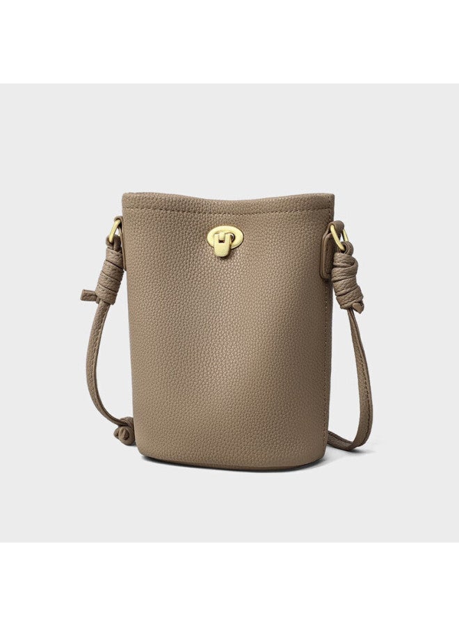 Yuyula Cowhide Bag Women's Bag Mobile Phone Bag Small Shoulder Crossbody Mini Bag Birthday Gift Light Luxury For Girlfriend Wife - Image 1