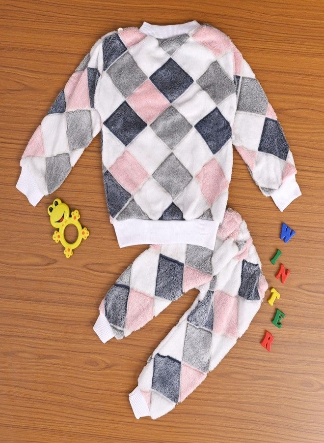 FIRST DREAM Toddler Infant Baby Boy Girl Fall Winter Fleece Barfi Print Outfits Pullover Sweater Tops and Pants Warm Clothes Set Suitable for 2-3 Years - Image 2
