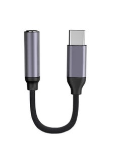 USB-C to 3.5mm Adapter Full Compatibility DAC Audio Adapter USB C to Aux Headphone Jack Adapter Dongle Audio Cable Braided Compatible with iPad Pro 2020/2018, Samsung S21+ Space Gray