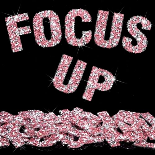 Locacrystal 34Pcs Bling Resin Rhinestone Alphabet Letter Stickers AZ Letters DIY Car Decoration Sticker SelfAdhesive IronOn Crystal Word Stickers for Arts Clothing DecorationSilver Rose157 - Image 1