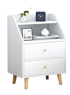 white with 2 drawers and shelf