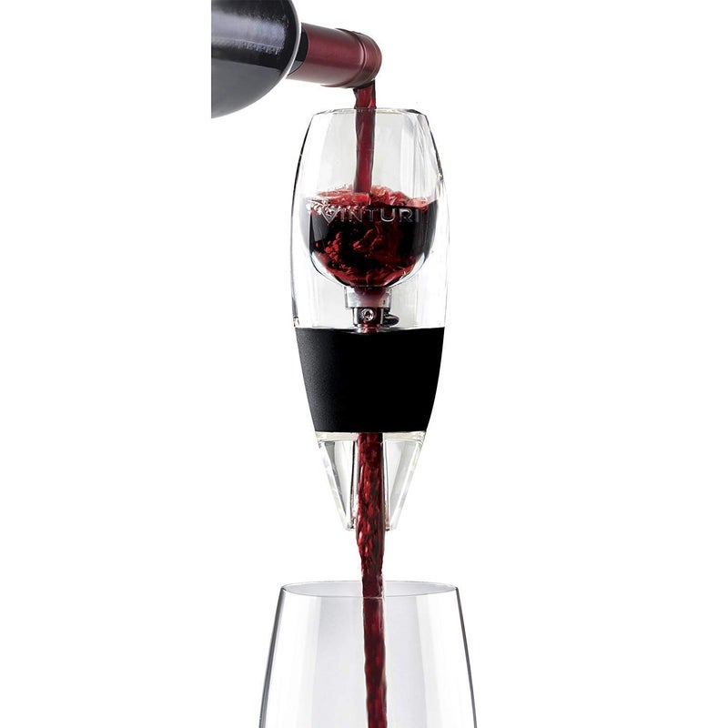 Vinturi Red Wine Aerator Includes Base Enhanced Flavors With Smoother Finish  Black - Image 1