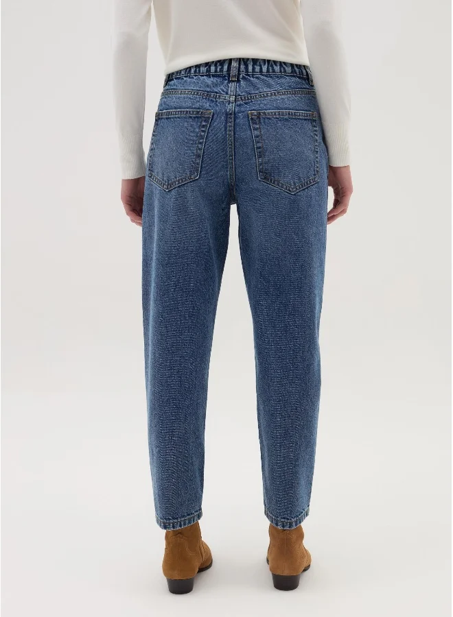 او في اس Mum-fit acid wash jeans
