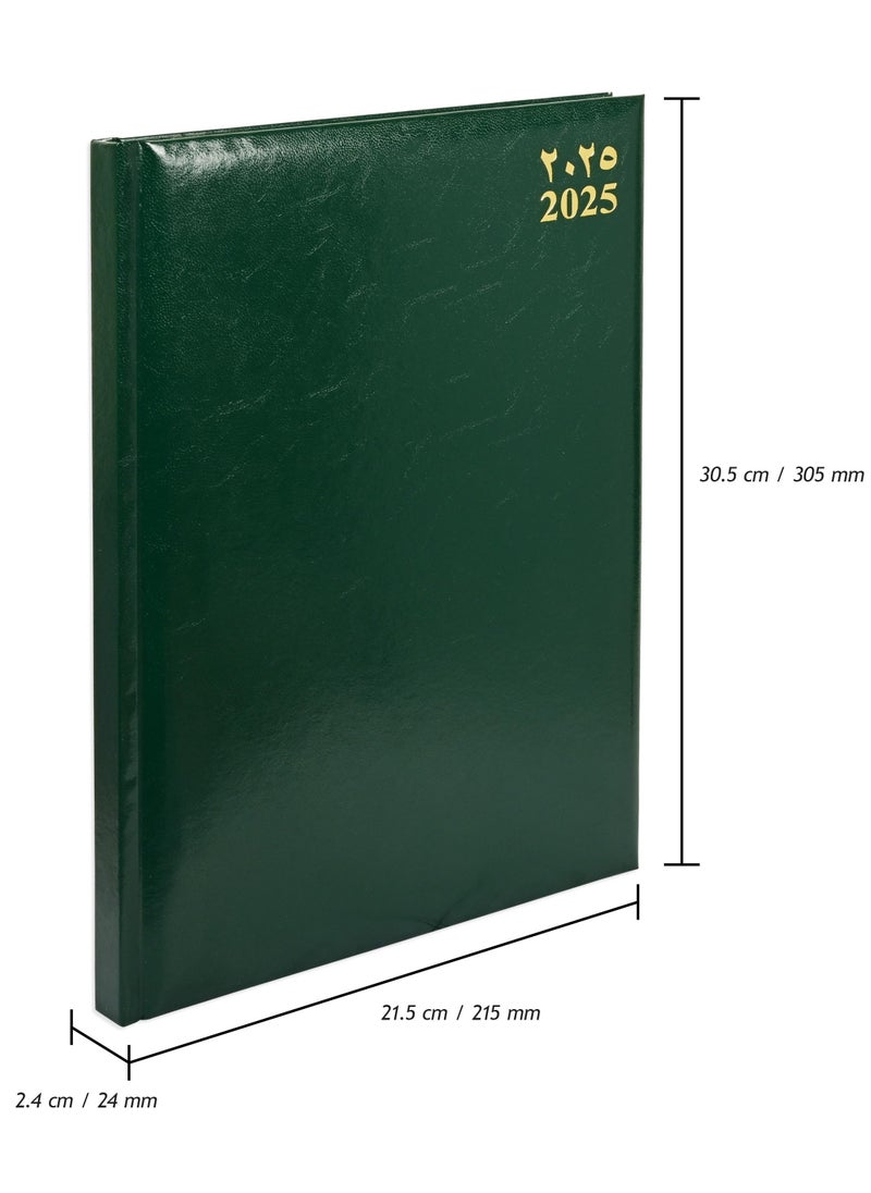 FIS FIS Diary 2025 (Arabic/English) Green, A4 - FSDI42AEN25GR  - Image 5