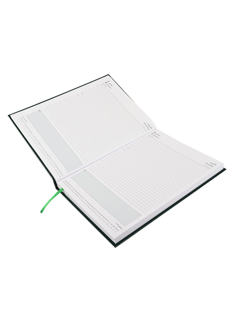 FIS FIS Diary 2025 (Arabic/English) Green, A4 - FSDI42AEN25GR  - Image 2