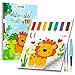 TECJOE Paint with Water Coloring Books for Toddlers A to Z 26 Pages Animal Watercolor Paint Set with 3 Brushes Mess Free Painting Activity for Kids Ages 4 5 6 7 8 Christmas Gifts Arts Crafts Toy - Image 3
